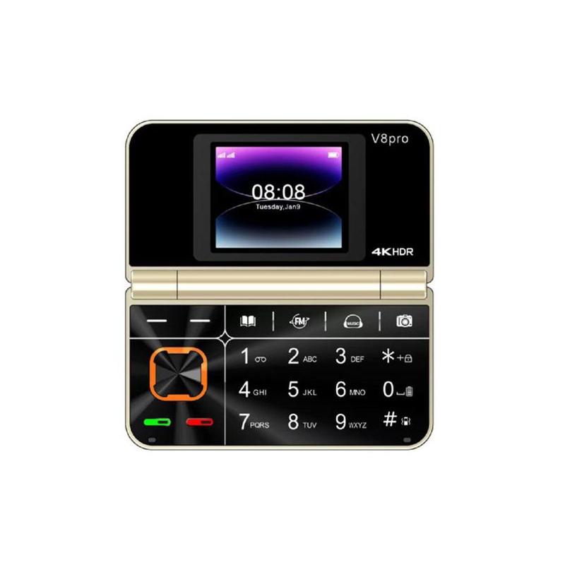 V-899 Rollover skládací mobilní telefon Neinteligentní 2G cizí jazyk mobil