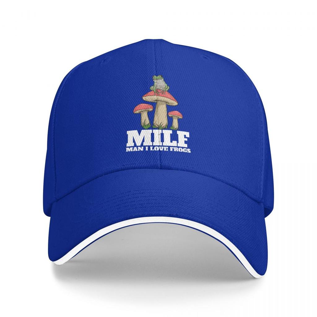 Baseball Caps MILF Unisex I Love Frogs Funny Graphic Unisex Women Outdoor Summer Caps