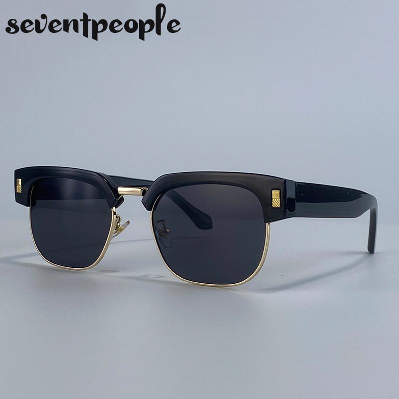 Vintage Oversized Square Sunglasses Men Luxury Brand Classic Outdoor Driving Punk Sun Glasses For Male Trendy Shades UV400