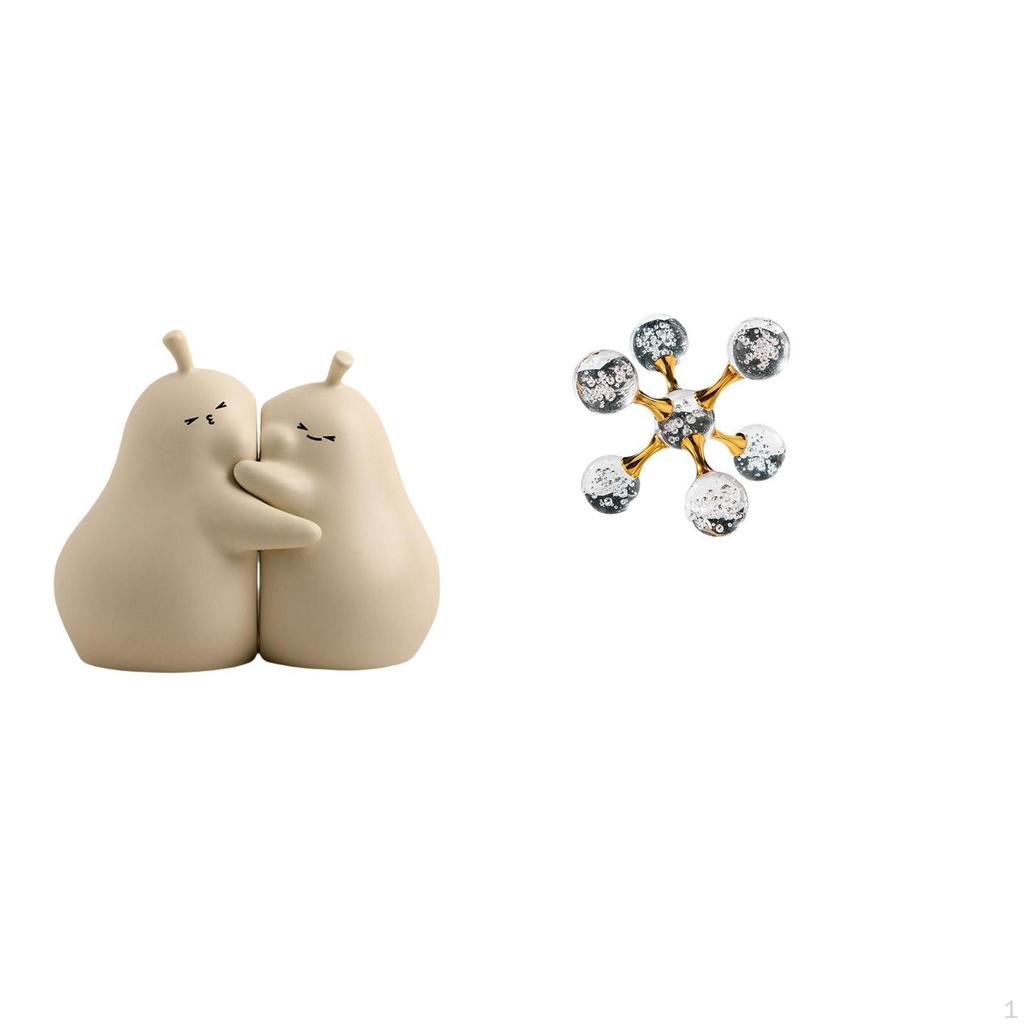Hugging Pear Book Stand Ceramic Bookend Fine Workmanship Modern Statue Decorative Sculpture