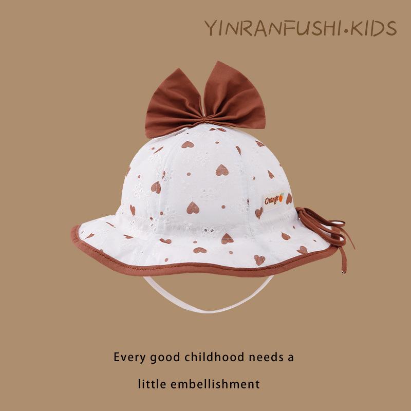 

Детская шляпа для малышей Весна и Лето Новый стиль Бант Детская Супер Милая Панама Милая Принцесса Девочка Шляпа от солнца (47-50cm)