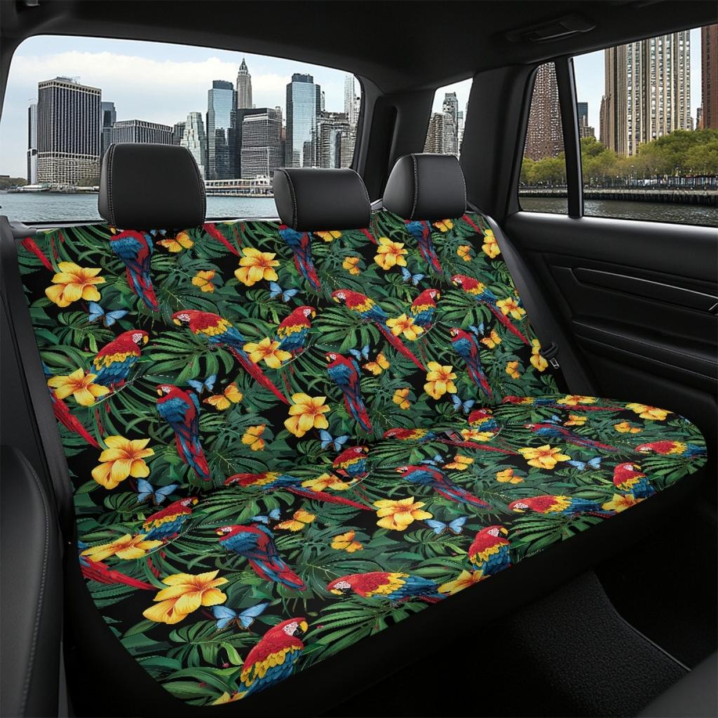 Car Seat Covers Full Set Waterproof Abstract Digital Print Airbag Compatible Front Rear Seat Cushions Stylish Vehicle Interior Decor