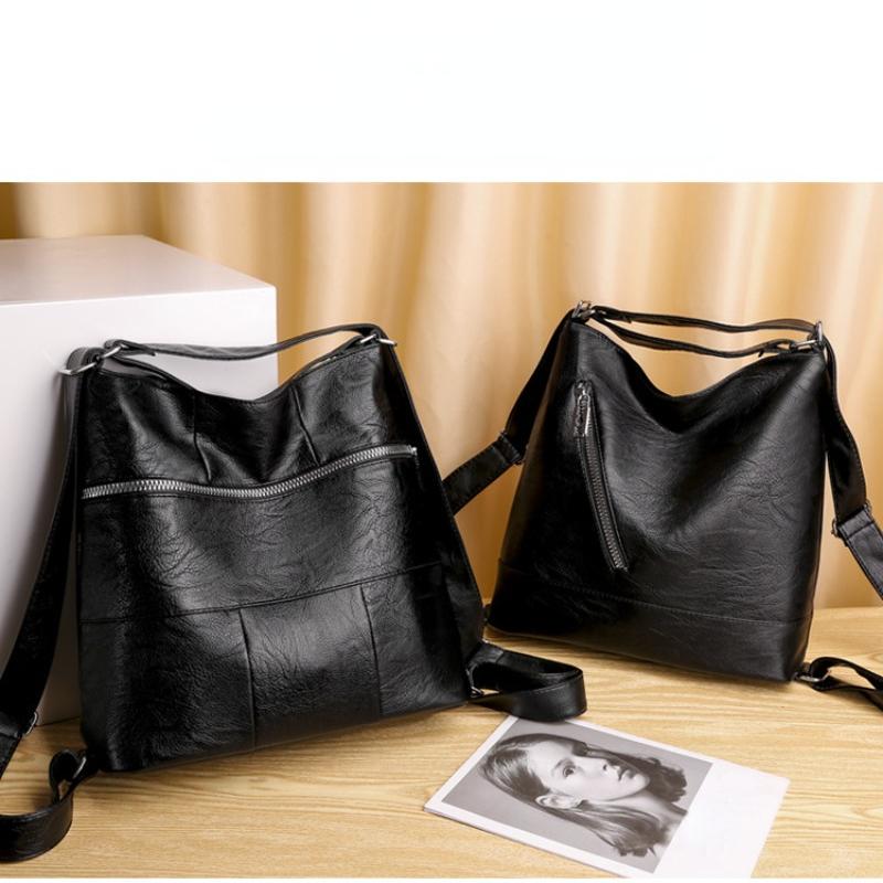 Herbst- und Winter-Einkaufstasche, großes Fassungsvermögen, modische One-Shoulder-Handtasche, trendige PU-Einzel- und Doppelschultertasche mit doppeltem Verwendungszweck