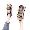 2025 Plateausandalen Damen Klettverschluss Kleiner Duftender Wind Strandschuhe Leichtgewicht Studenten Damenschuhe Vielseitig Sport und Freizeit