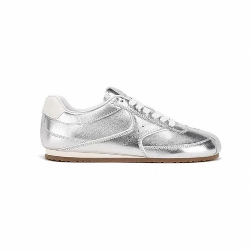 

Cowhide version Su Yinyin same retro silver Agande training shoes women s versatile linen flat-bottomed casual sports shoes 35