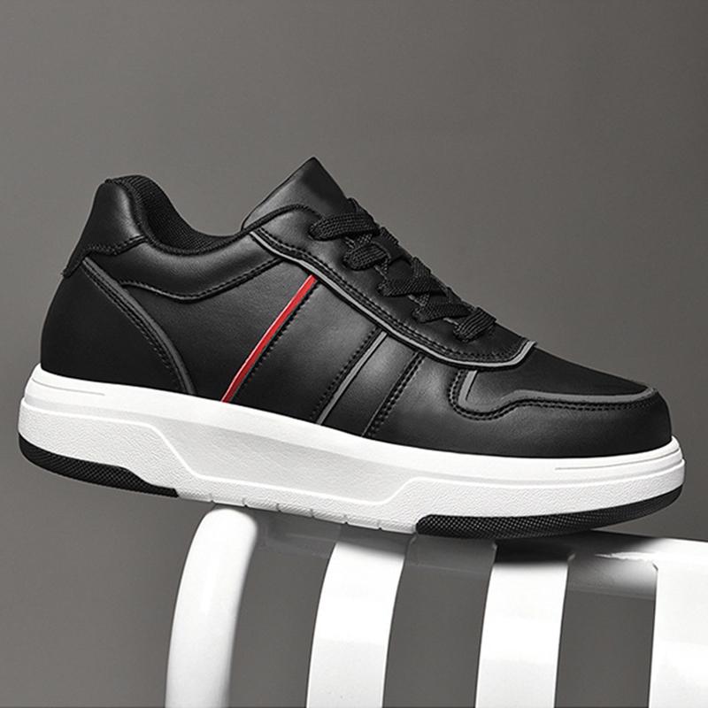 Fashion New Leathe Height Increasing Shoes for Men's 6CM Invisible Elevator Sneakers Fashion White Tennis Sport Formal Shoes Big Size 45
