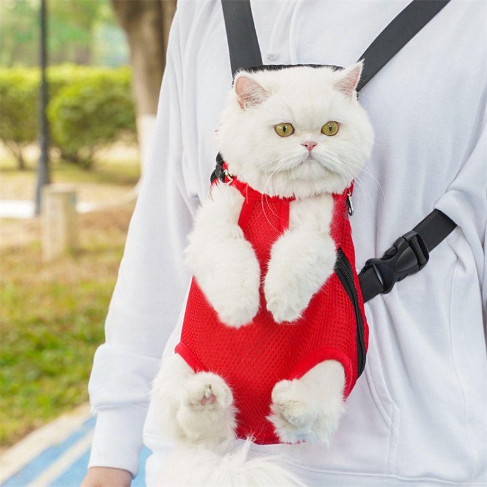 Adjustable Straps Cat Backpack Lightweight Outdoor Breathable Backpack  Cats and Dogs