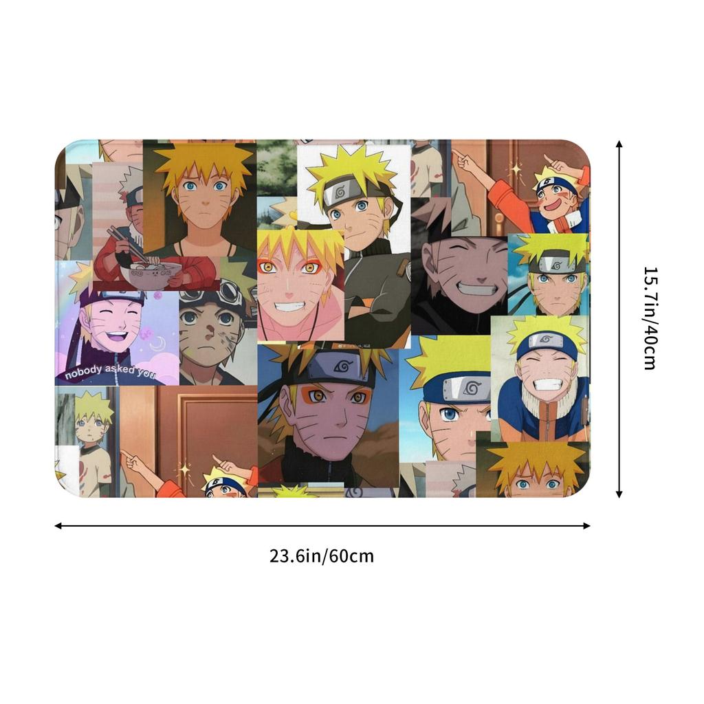 Anime Ninja Narutos Doormat Non-Slip Entrance Kitchen Bath Floor Door Mat Garden Carpet Rug