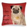 Pug Printed Pillows Cushion Cover 18x18 Inches Linen Pillowslip Home Sofa Car Decoration Throw Pillow Cover Cute Dogs Pillowcase