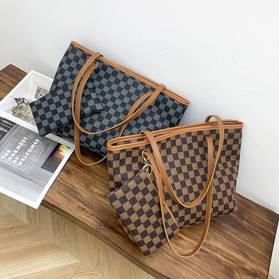 Bolsa feminina nova moderna simples bolsa tote estampada mãe e filho bolsa feminina bolsa de ombro única