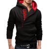 Male Thick Hoodies Fashion Zipper Design Casual Streetwear Letter Printed Warm Pullover Long Sleeve Winter Tops