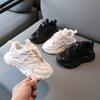 Black Simple Sneakers Lace Up Non-slip Kids Fashion Mesh Breathable Boys Sneakers 2024 Summer New All-match  Girls School Shoes