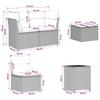 Sofa Set 8 pcs Brown and Cream White Poly Rattan and Steel