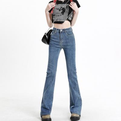 Amerikanischer Retro-Nischendesign High-Waist Micro-Flared Jeans High-Waist Frühling und Sommer neue hohe und dünne Hosen
