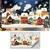 European Style Town Decals Christmas Static Window Clings, Snow Snowflake Decals, Festive Holiday Ornaments Winter Glass Stickers for Home Decor