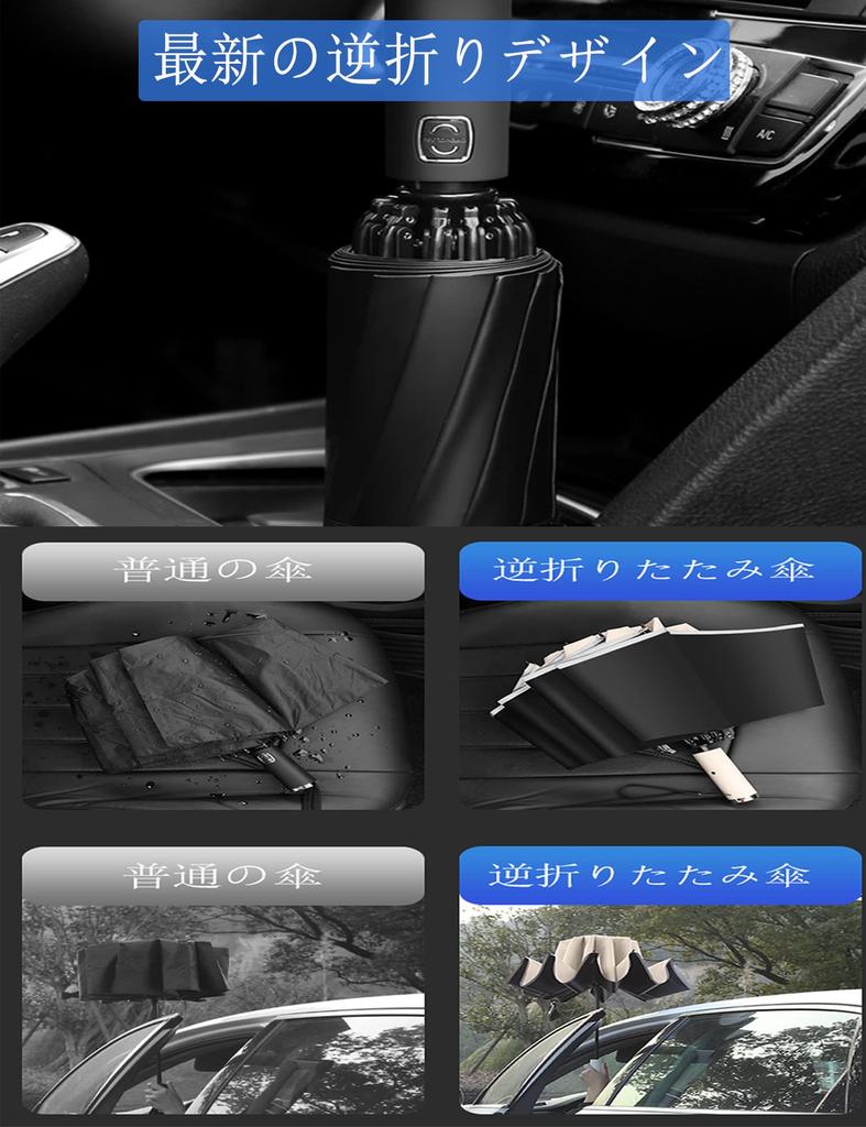 HUIJIE Faltbarer Umgekehrter Faltbarer 12 Sonnenschirm für Umgekehrtes Falten Für Sowohl Sonnig als auch Regnerisch Faltbares Wasser Mit Reflektierendem UV UV Für Taifun Regensaison