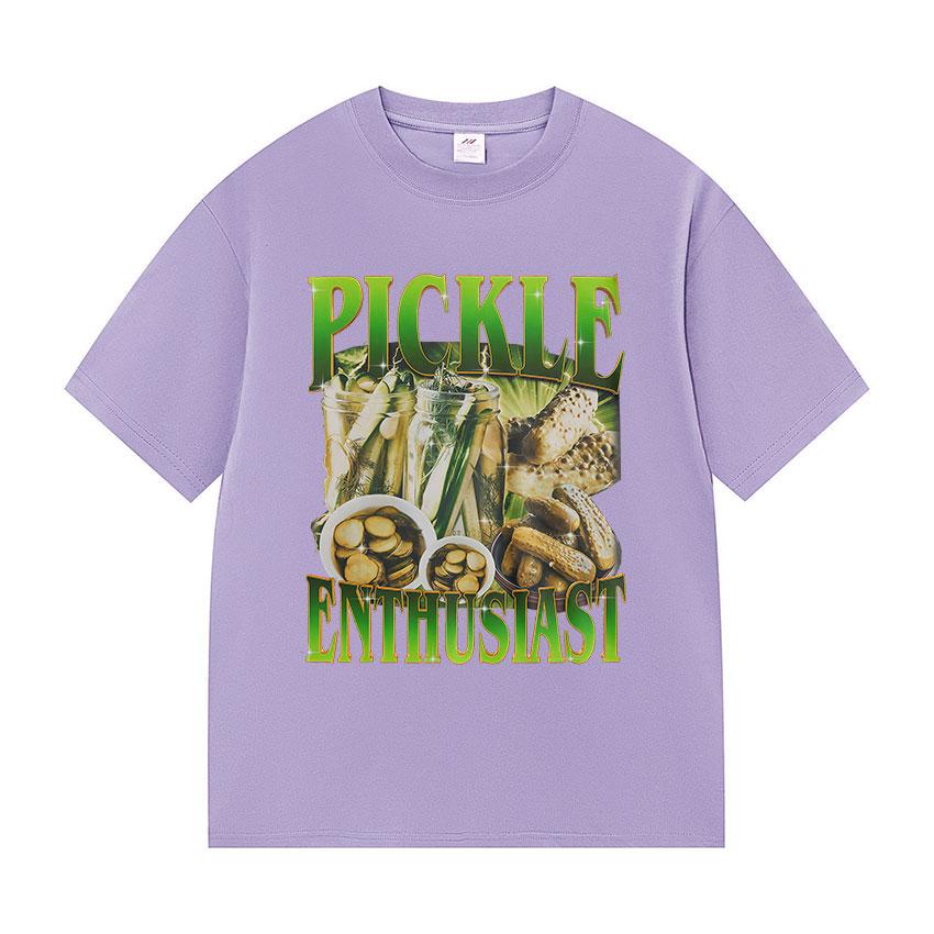 Funny Pickle Enthusiast Meme T-Shirt Men Women Vintage Style Pickle Lover T Shirts Fashion High Quality Cotton Short Sleeve Tees