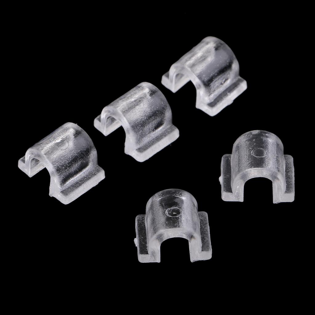 100pcs Space Beads Loose Clear Rubber Pearl Base Square 8x9x12mm