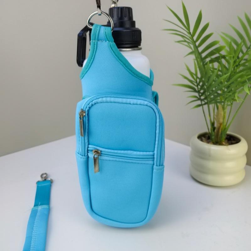 

Fitness Magnetic Sports Water Bottle Bag Car Bingba Cup Cover Diving Material Portable Insulation Oblique Span Large Capacity Cup Cover