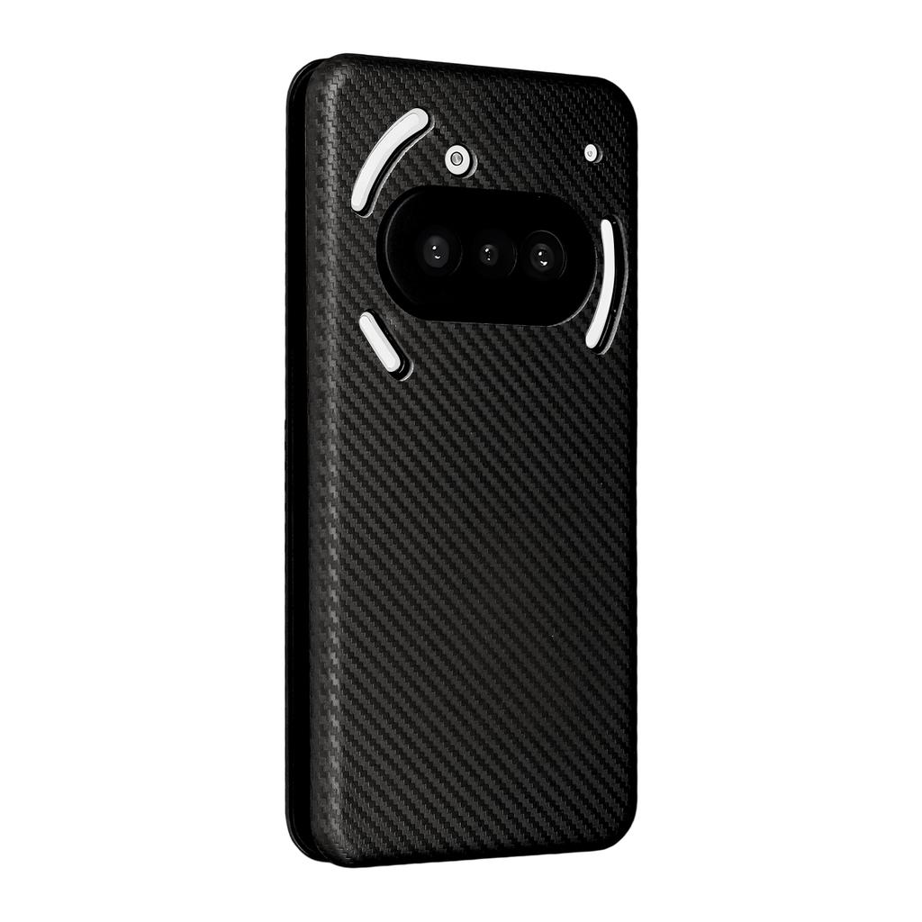 For Nothing Phone (3a) Case Carbon Fiber Texture Drop-Proof PU Leather Phone Cover