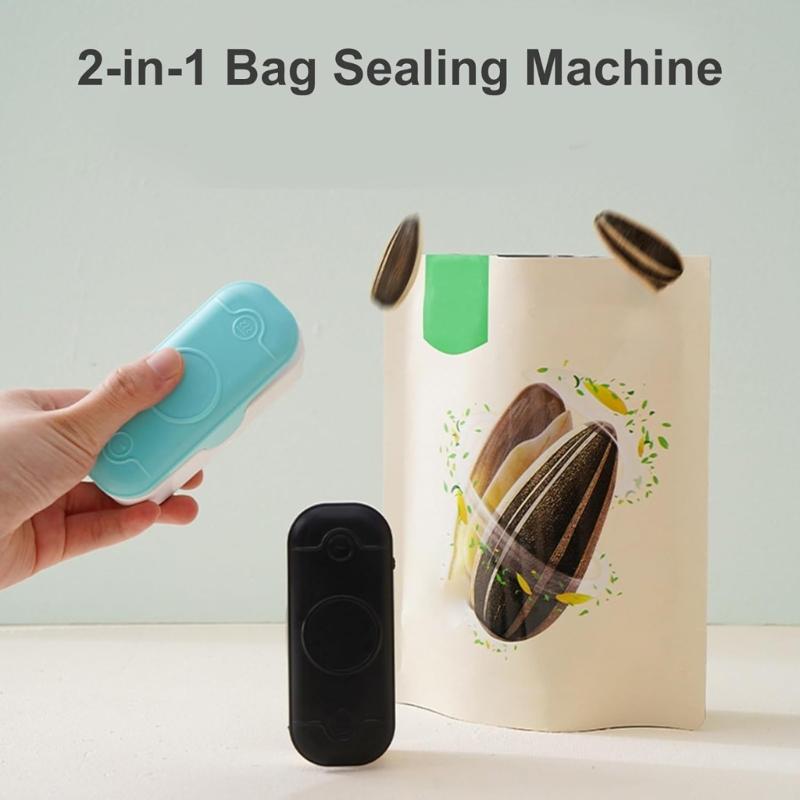 Portable Bag Sealer Machine Resealer Food Sealing Machine Mini Sealing Machine for Plastic Bags Food Storage Snacks