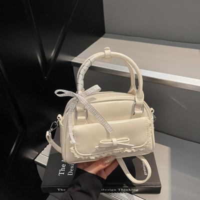 Vintage Shoulder Bag - Women's Bow Handbag, Korean Streetwear, Casual Crossbody Purse, Trendy Travel Bag,