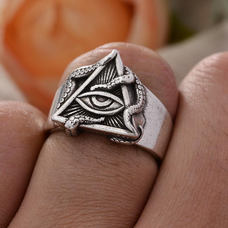 Best Sell Vintage Octopus Eyes Design Thai Silver Ladies Ring Wholesale  For Women Christmas Gifts Never Fade