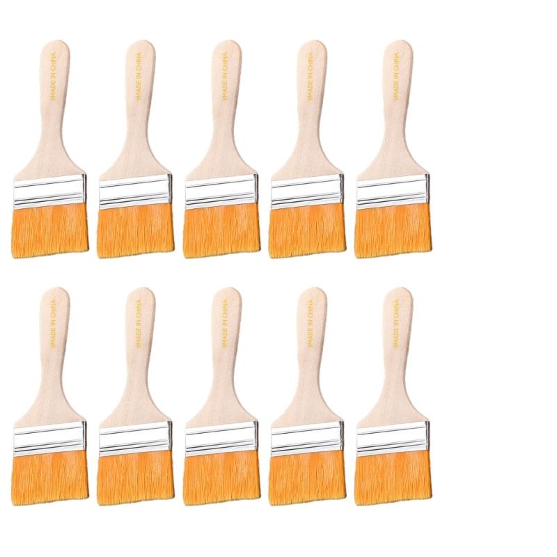 Pack of 10 Small Paint Brushes with Soft Bristles Wood Handle Include 1 Pair Gloves for Edges Painting Wall and Cabinets