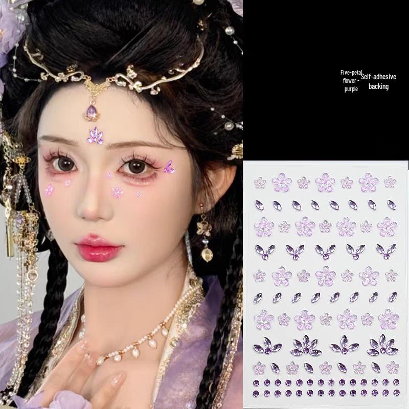 Children's Day Butterfly Fairy Face Stickers: Adhesive-Free, Self-Adhesive Diamond Stickers for Stage Makeup and Concerts