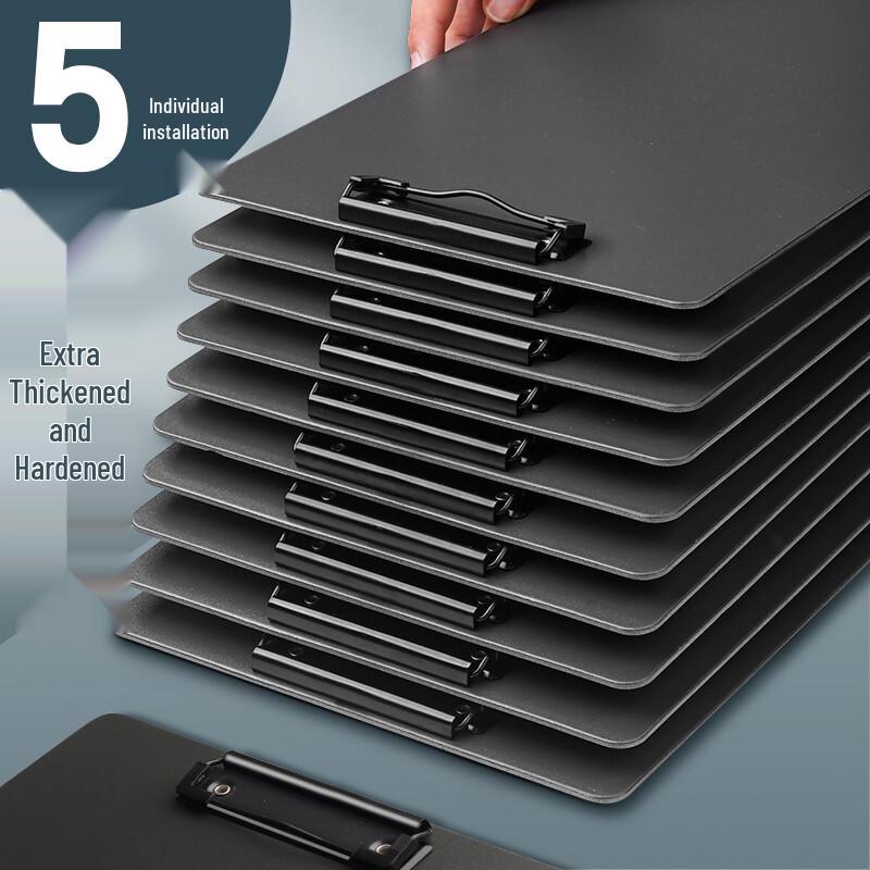 A4 Black PP Clipboard Set