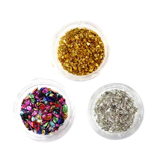 1 Pot Irregular Gravel Crushed Stone DIY Tips 3D Manicure Nail Art Decoration