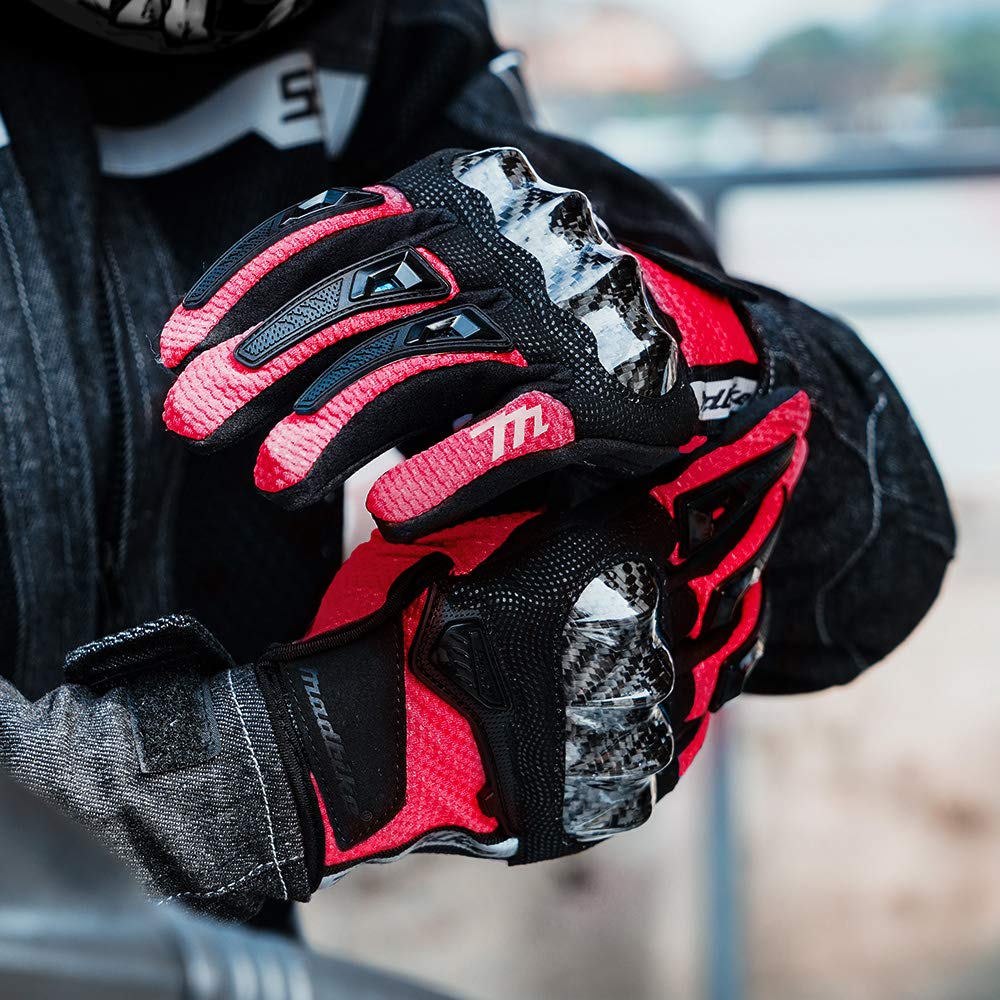 ILM Motorcycle and Breathable Smartphone Impact Easy To Put On and Take MD66 Gloves, Spring, Summer, Autumn, Mesh, Non-Slip, Lightweight, Compatible,