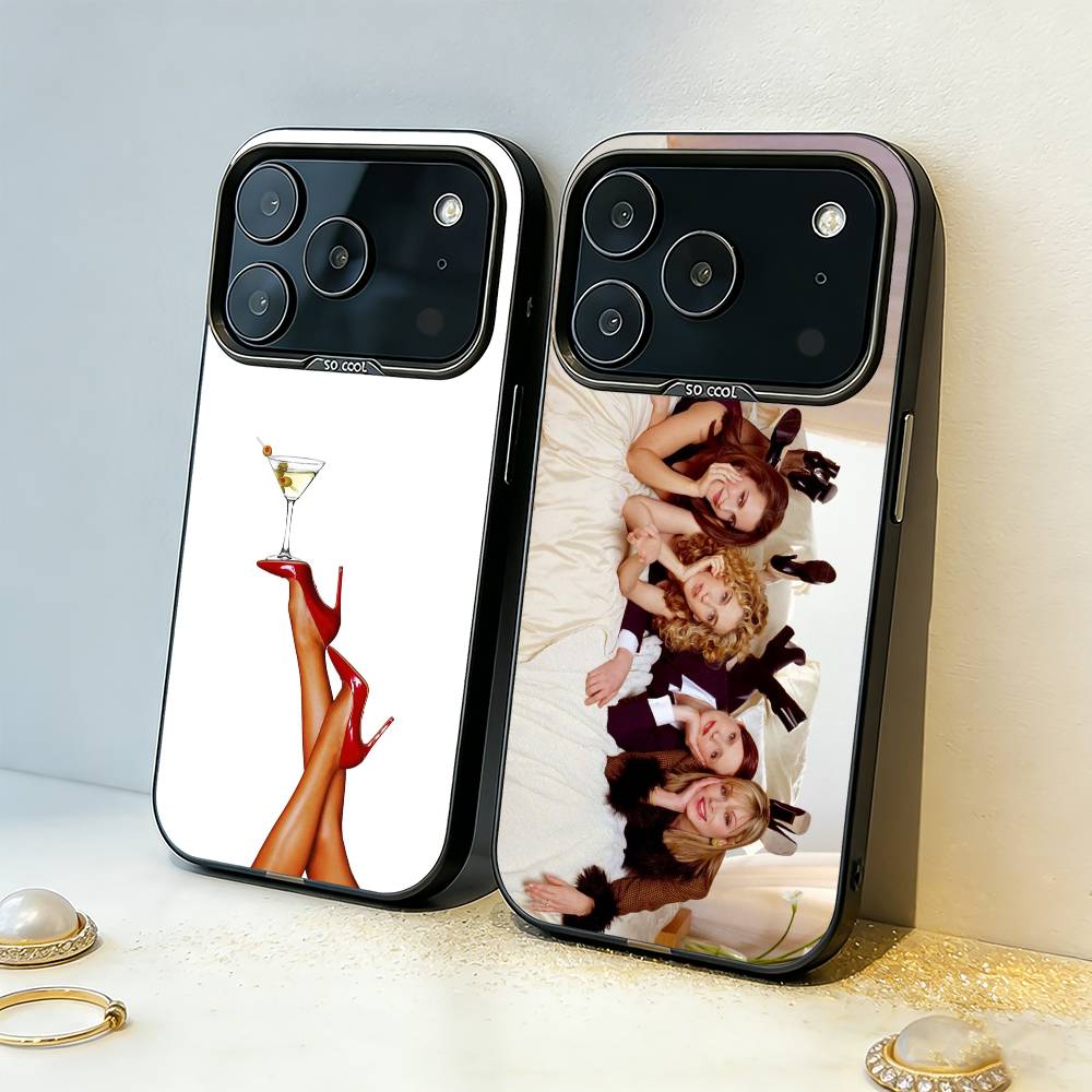 S-Sex And The C-City Collection Pouzdro na telefon Pro iPhone17 16 15 14 13 12 Pro Max Šedá Černá Matná Laserová Metalická Aurora Funda