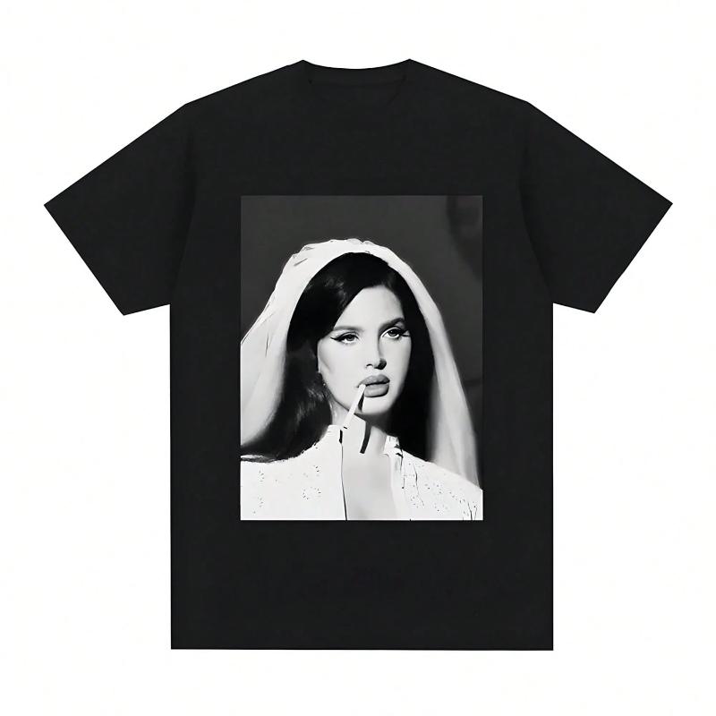 

Lana Del Rey Printed TShirt Unisex Cool HipHop Retro TShirt Summer Casual LooseFitting Streetwear vintage t shirt 4XL