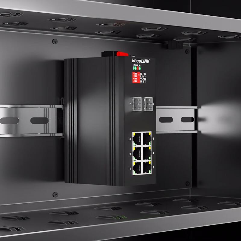 keepLINK KP-9000 100M 2-Fiber 6-Port Unmanaged Industrial Ethernet Switch