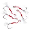 5pcs High Strength Metal Heavy Duty Fishing Barbed Hooks Fish Accessory 11#