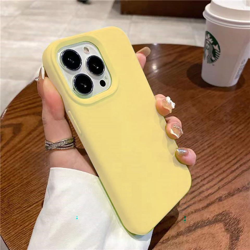 Liquid Silicone Case For iPhone 16 15 14 13 12 11 Pro Max Shockproof Soft Back Protection Cover For 16 series Phone Accessories