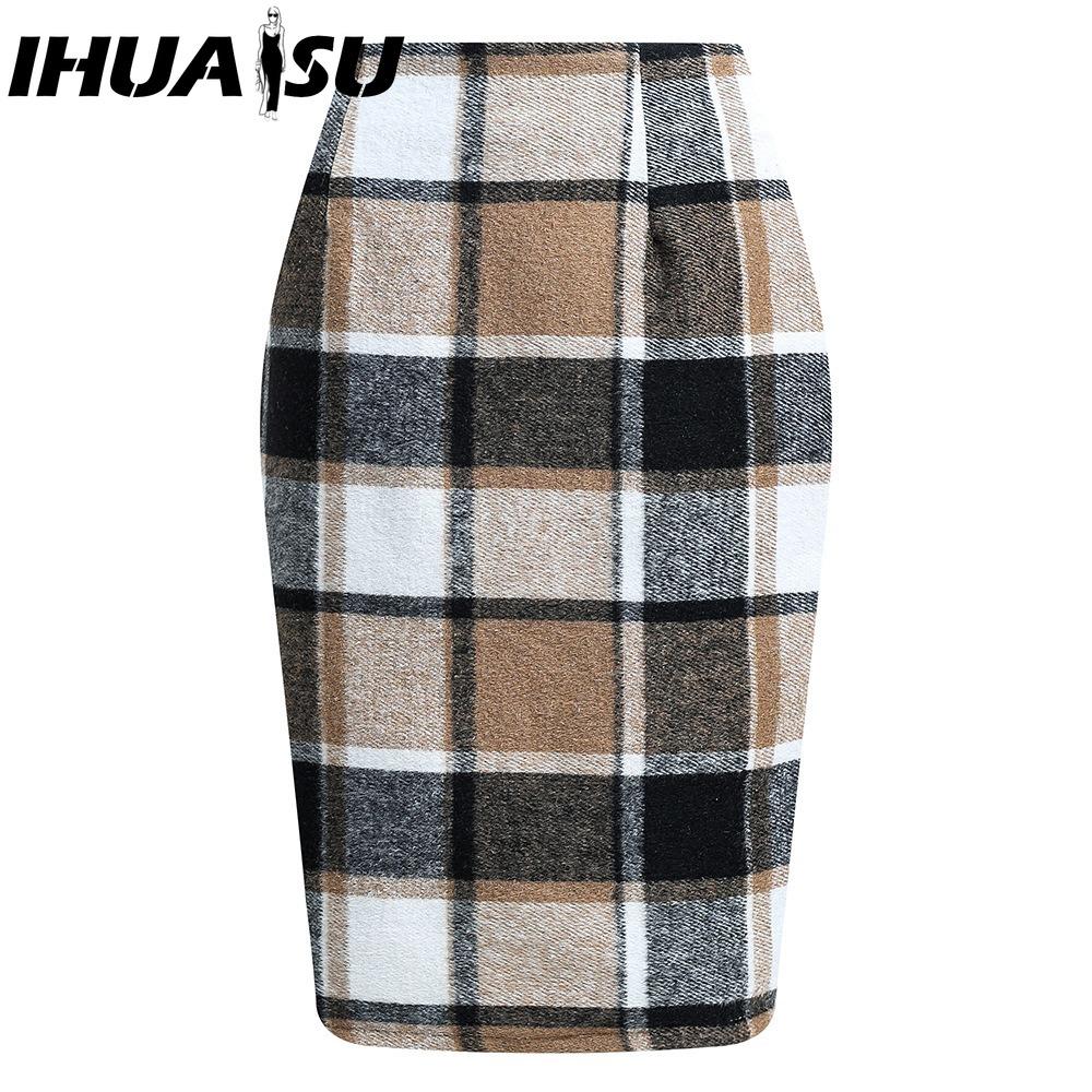 IHUASU Damska Moda Casual Letnia Wiosenna Spódnica