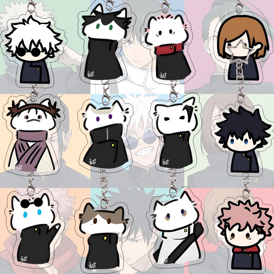 Jujutsu Kaisen Gojo Satoru Acrylic Keychain Exquisite Student Megumi Keyring Bag Decor Pendant Keyring Yuji Birthday Gift