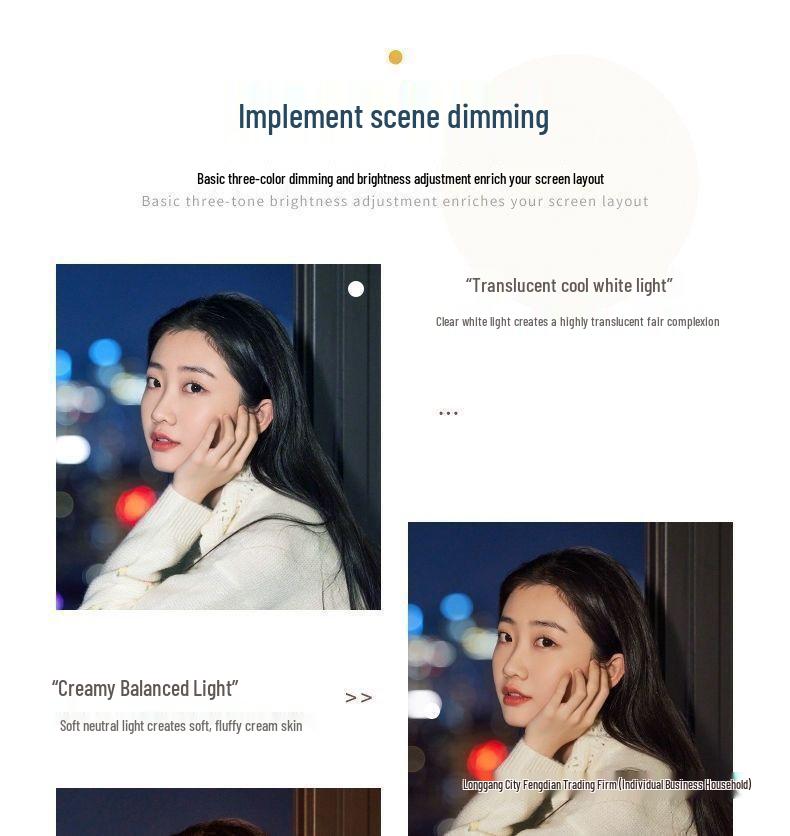 Multifunctional Desktop Tripod with Phone Holder & Fill Light for Live Streaming and Photography