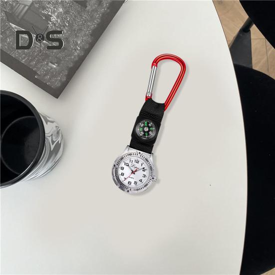 Kompassklokke Høy nøyaktighet Kompass Rund skive Kvartsverk Ingen forsinkelse Tidsfølgende Kraftig krok Sykepleier Midjeklips Klokke Dame Tidsmåler