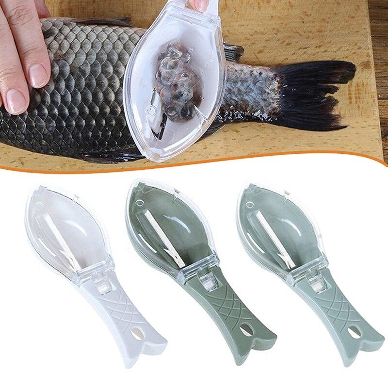

Fast Remove Fish Skin Scraping Brush Scraping Fish Scale Brush Grater Cleaning Peeler Plastic Scraper Kitchen синій