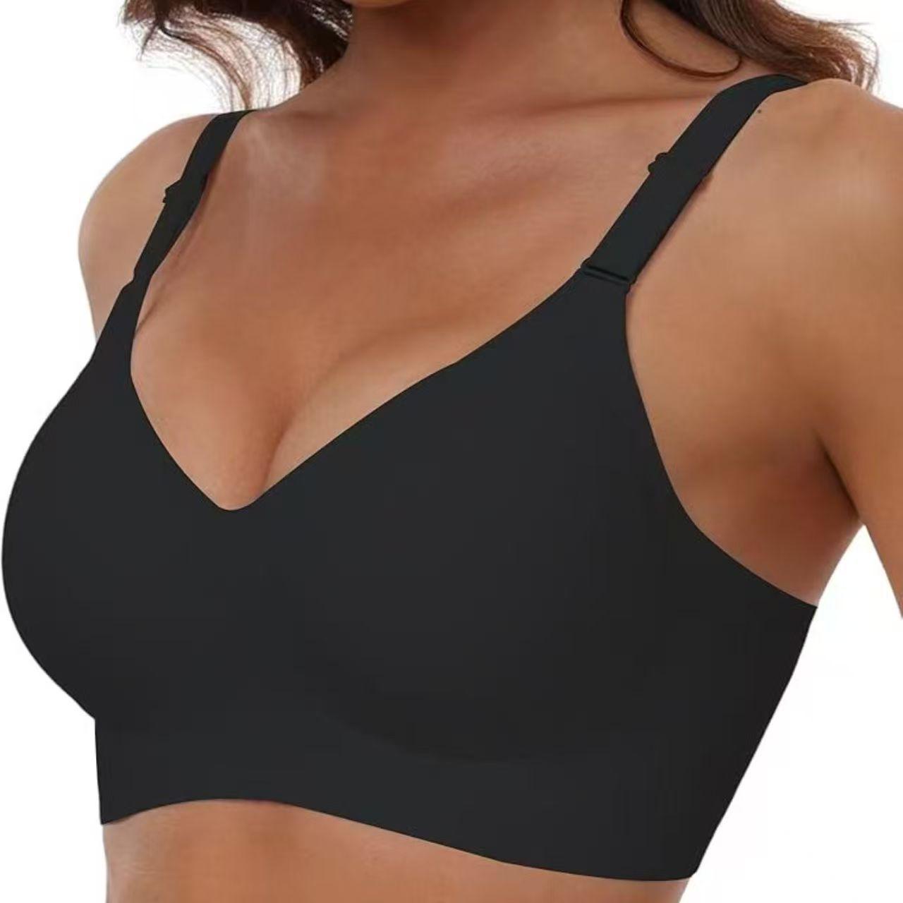 Seamless Push-up Bra with Thin Molded Cups & Adjustable Fit