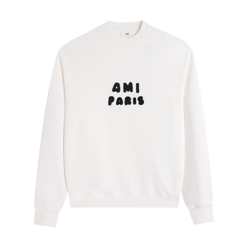 215 AMI 2025 Autumn and Winter New High-quality Cotton Round Neck Hoodie Men Pullover