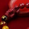 Good Luck FengShui Geomancy Man Bracelet PiXiu God of Wealth Fortune Men's Bracelets 12/14MM Cinnabar Beads Accessories Jewelry