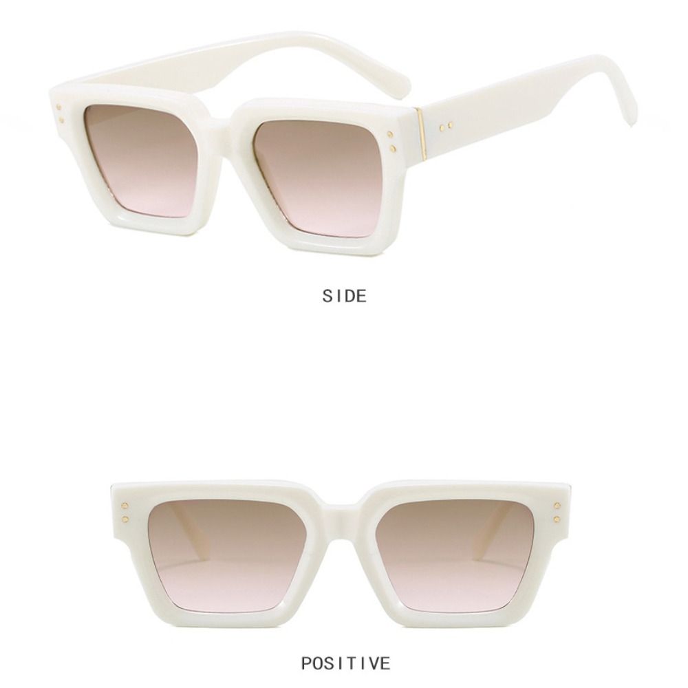 UV400 Multicolor Lenses Eyewear Rice Nail UV400 Sun Glasses Vintage Square Frame Sunglasses  Men