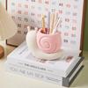 1Pc Snail-Shaped Pen Holder ABS Multi-Functional Desk Organizer Pencil Storage Desktop Stationery Container Makeup Brush Holder