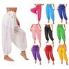 Bauchtanz-Kostüm für Damen, Laternenhose, seitlich geteilte Pailletten, glänzende Haremshose, arabische Halloween-Hose