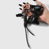 Black Braided Rope Keychain Three-Dimensional Love Ball Racket Cherry Charm Pendant Keyring  Simple Bag Decoration