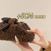 Bow outer wear fluffy cotton shoes women's shoes new autumn and winter fashion flat bottom velvet two wear snow boots